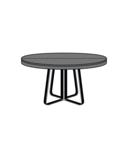 DINING TABLE EXTENSION MATCHING THE TOP BLACK CHROMED BASE